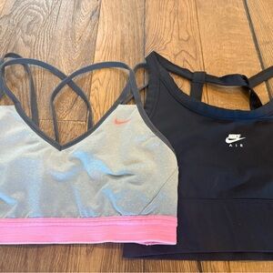 Nike Gray and Black Sports Bra Duo